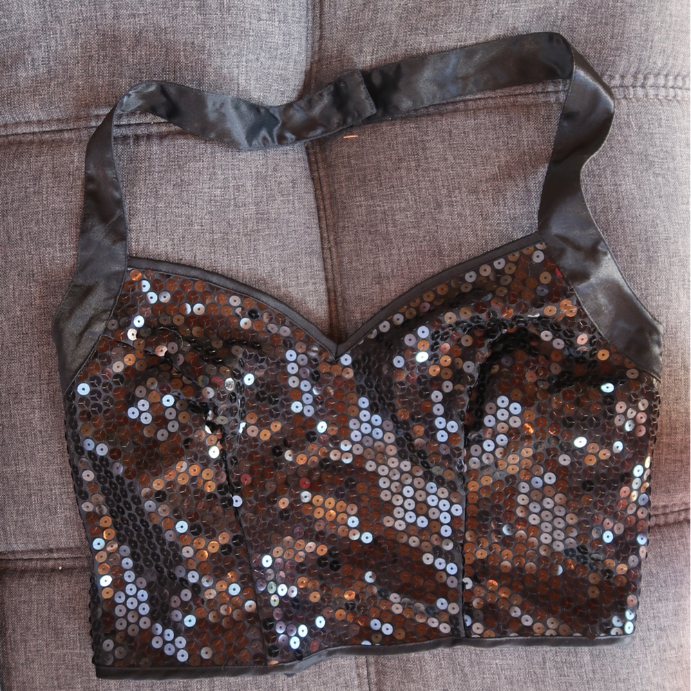 Vintage 90s Victoria’s Secret Sequin Halter Top